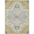 5' X 8' Gold Ivory And Blue Oriental Washable Indoor Outdoor Area Rug