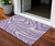 3' X 5' Lavender Purple And Ivory Abstract Washable Indoor Outdoor Area Rug