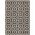 5' X 8' Charcoal Silver And Copper Floral Medallion Washable Indoor Outdoor Area Rug