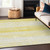5' X 8' Yellow And Ivory Striped Washable Indoor Outdoor Area Rug