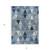 3' X 5' Denim Blue And Sky Blue Geometric Washable Indoor Outdoor Area Rug