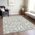 5' X 8' Graphite Gray And Silver Geometric Washable Indoor Outdoor Area Rug