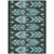 3' X 5' Teal Blue Aqua And Charcoal Southwestern Washable Indoor Outdoor Area Rug