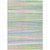 3' X 5' Mint Green Pink And Blue Striped Washable Indoor Outdoor Area Rug