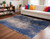 6' X 8' Blue and Gray Abstract Non Skid Area Rug