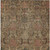 9' X 12' Brown Charcoal And Brick Red Damask Washable Indoor Outdoor Area Rug