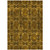 10' X 14' Chocolate Floral Medallion Washable Non Skid Indoor Outdoor Area Rug