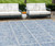 10' X 14' Sky Blue And Denim Blue Medallion Washable Indoor Outdoor Area Rug
