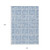 10' X 14' Sky Blue And Denim Blue Medallion Washable Indoor Outdoor Area Rug