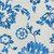 9' X 12' White And Denim Blue Floral Washable Indoor Outdoor Area Rug