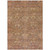 10' X 14' Brown And Tan Damask Washable Indoor Outdoor Area Rug