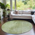 8' Sage And Green Round Abstract Washable Indoor Outdoor Area Rug