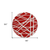 8' Red And Ivory Round Geometric Washable Indoor Outdoor Area Rug
