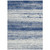 10' X 14' Navy Blue And Ivory Striped Washable Indoor Outdoor Area Rug
