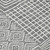 8' Charcoal And Ivory Round Geometric Washable Indoor Outdoor Area Rug