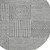 8' Charcoal And Ivory Round Geometric Washable Indoor Outdoor Area Rug