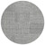 8' Charcoal And Ivory Round Geometric Washable Indoor Outdoor Area Rug