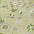 8' X 10' Artichoke Green Gray And Brown Floral Washable Indoor Outdoor Area Rug