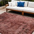 9' X 12' Merlot Abstract Washable Non Skid Indoor Outdoor Area Rug