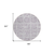 8' Lavender And Silver Round Medallion Washable Indoor Outdoor Area Rug