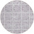 8' Lavender And Silver Round Medallion Washable Indoor Outdoor Area Rug