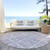 8' Lavender And Silver Round Medallion Washable Indoor Outdoor Area Rug