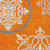 8' X 10' Orange Gray And Ivory Floral Medallion Washable Indoor Outdoor Area Rug