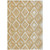 9' X 12' Gold And Ivory Geometric Washable Indoor Outdoor Area Rug