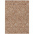 8' X 10' Copper And Beige Floral Washable Indoor Outdoor Area Rug