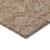 8' X 10' Copper And Beige Floral Washable Indoor Outdoor Area Rug