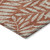 8' X 10' Orange And Ivory Floral Washable Indoor Outdoor Area Rug