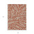 8' X 10' Orange And Ivory Floral Washable Indoor Outdoor Area Rug