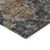 9' X 12' Navy Blue Brown And Terra Cotta Damask Washable Indoor Outdoor Area Rug