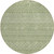 8' Green And Ivory Round Chevron Washable Indoor Outdoor Area Rug