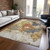 8' X 10' Taupe Black And Copper Abstract Washable Indoor Outdoor Area Rug