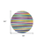 8' Blue Round Striped Washable Indoor Outdoor Area Rug