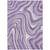 9' X 12' Lavender Purple And Ivory Abstract Washable Indoor Outdoor Area Rug