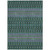 8' X 10' Green Blue And Purple Tribal Washable Indoor Outdoor Area Rug
