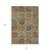 8' X 10' Taupe Green And Gold Trellis Washable Indoor Outdoor Area Rug