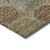 8' X 10' Taupe Green And Gold Trellis Washable Indoor Outdoor Area Rug