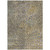 9' X 12' Gold And Gray Abstract Washable Indoor Outdoor Area Rug