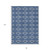 8' X 10' Navy Blue And Ivory Geometric Washable Indoor Outdoor Area Rug