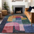 10' X 14' Green Copper And Pink Abstract Washable Indoor Outdoor Area Rug