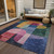 10' X 14' Green Copper And Pink Abstract Washable Indoor Outdoor Area Rug