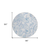 8' Sky Blue Denim Blue And Ivory Round Paisley Washable Indoor Outdoor Area Rug