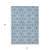 10' X 14' Denim Blue And Ivory Geometric Washable Indoor Outdoor Area Rug