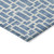 10' X 14' Denim Blue And Ivory Geometric Washable Indoor Outdoor Area Rug