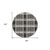 8' Black Gray And Brown Round Plaid Washable Indoor Outdoor Area Rug