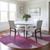 8' Blush And Mauve Round Geometric Washable Indoor Outdoor Area Rug