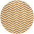 8' Orange And Beige Round Chevron Washable Indoor Outdoor Area Rug